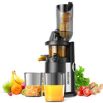 Cold Press Juicer Machine with Big Wide 82mm Chute, BPA-Free