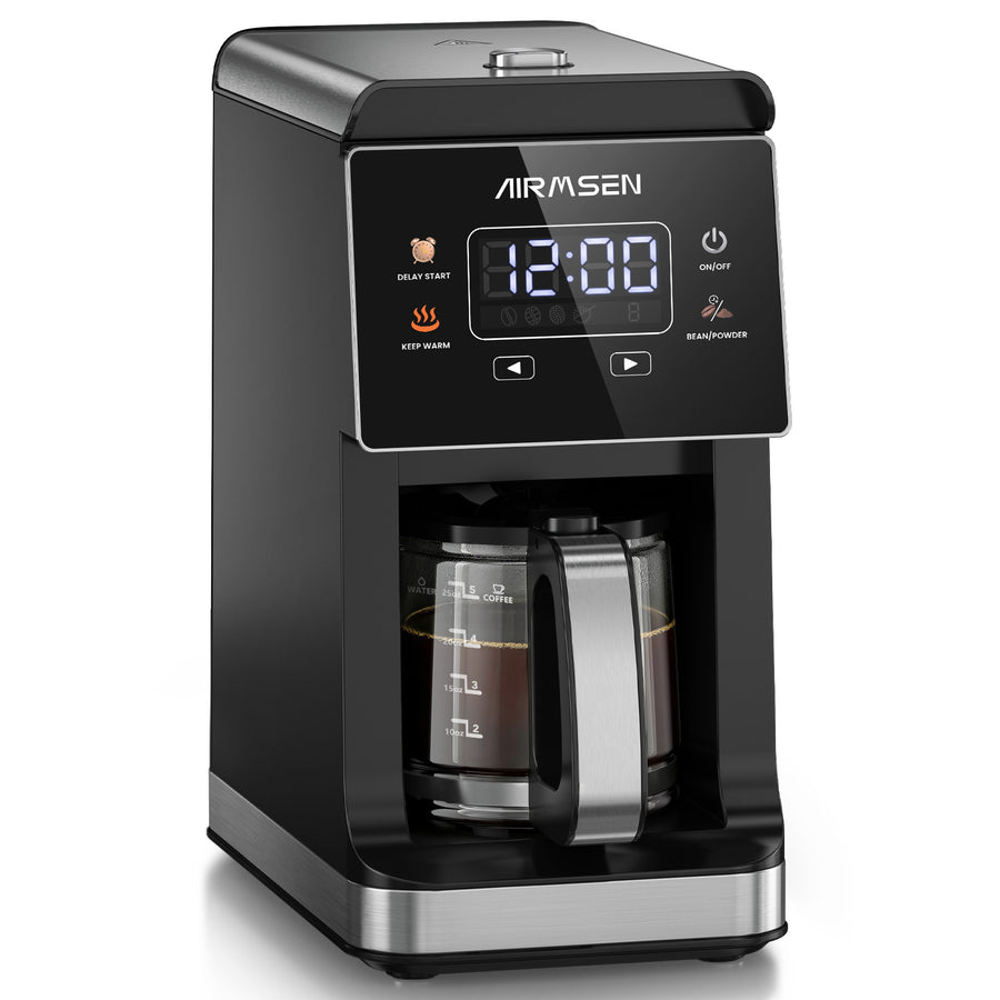 2-in-1 Drip Coffee Maker with Grinder