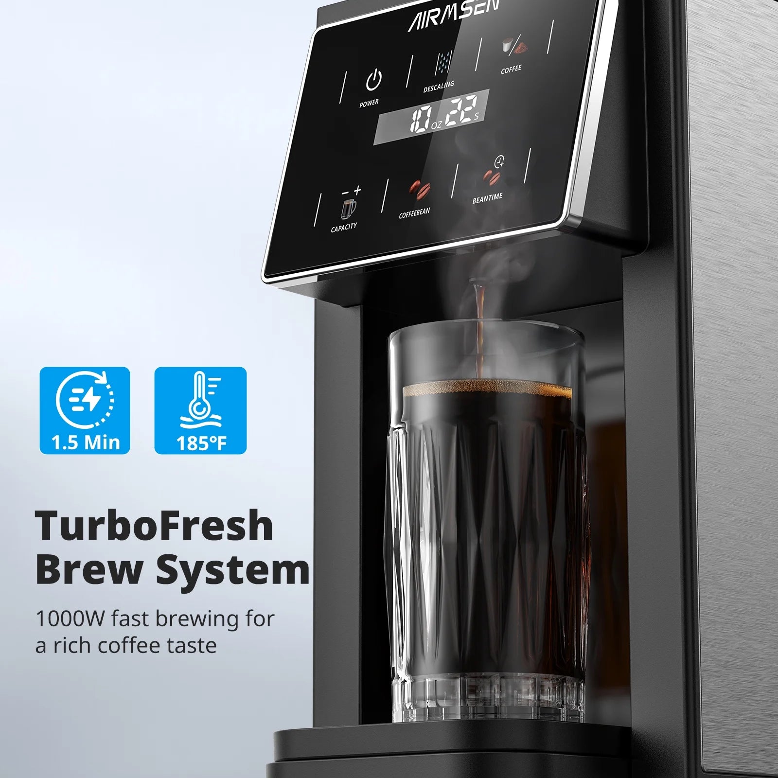 AIRMSEN Grind & Brew Coffee Maker - Thumbnail 2