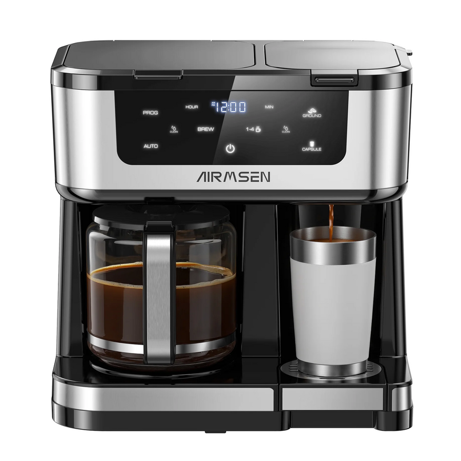 Dual-Brew Coffee Maker, Single Serve &Coffee Pot