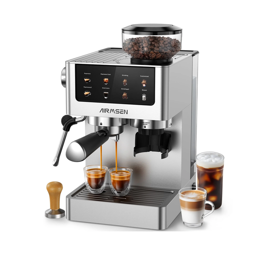Espresso Machine with Conical Burr Grinder