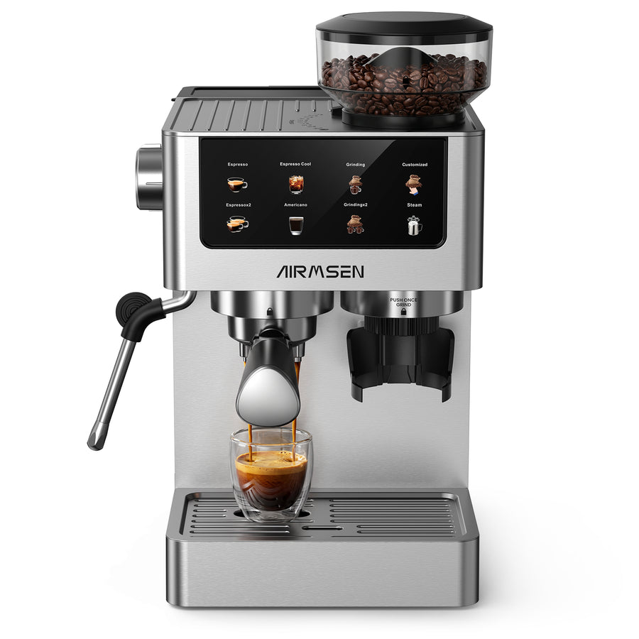 Espresso Machine with Conical Burr Grinder