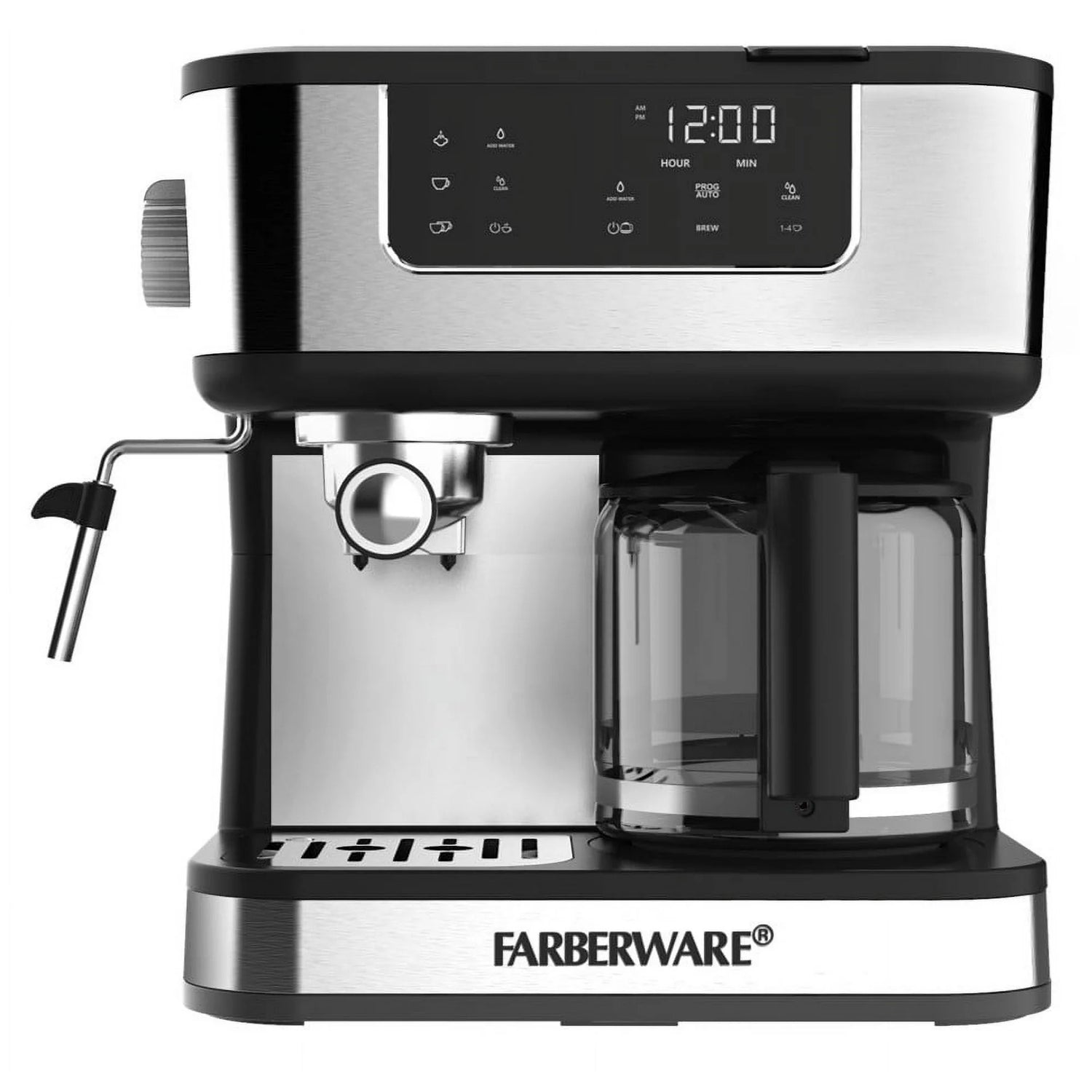 Dual Brew, 10 Cup Coffee + Espresso, Black and Stainless Finish, Touchscreen Display, HR-CM307U